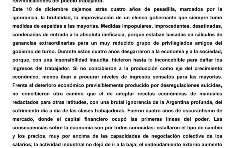 10 de Diciembre: Fecha histórica para la recuperación de la dignidad nacional