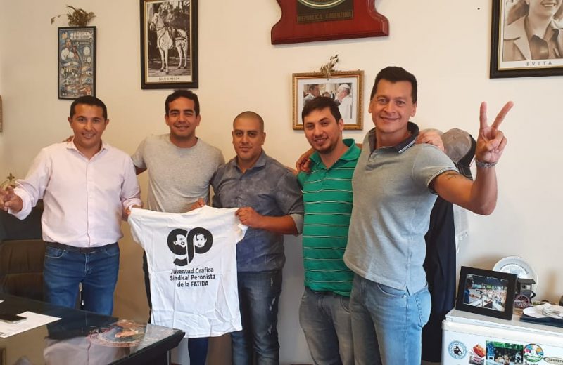 Presentación oficial ante la CGT nacional de la Juventud Gráfica Sindical de la FATIDA