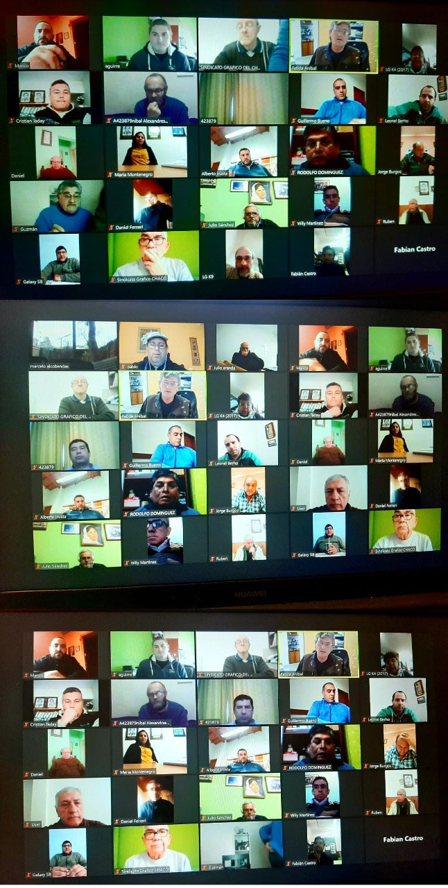 plenario virtual de los secretarios generales.