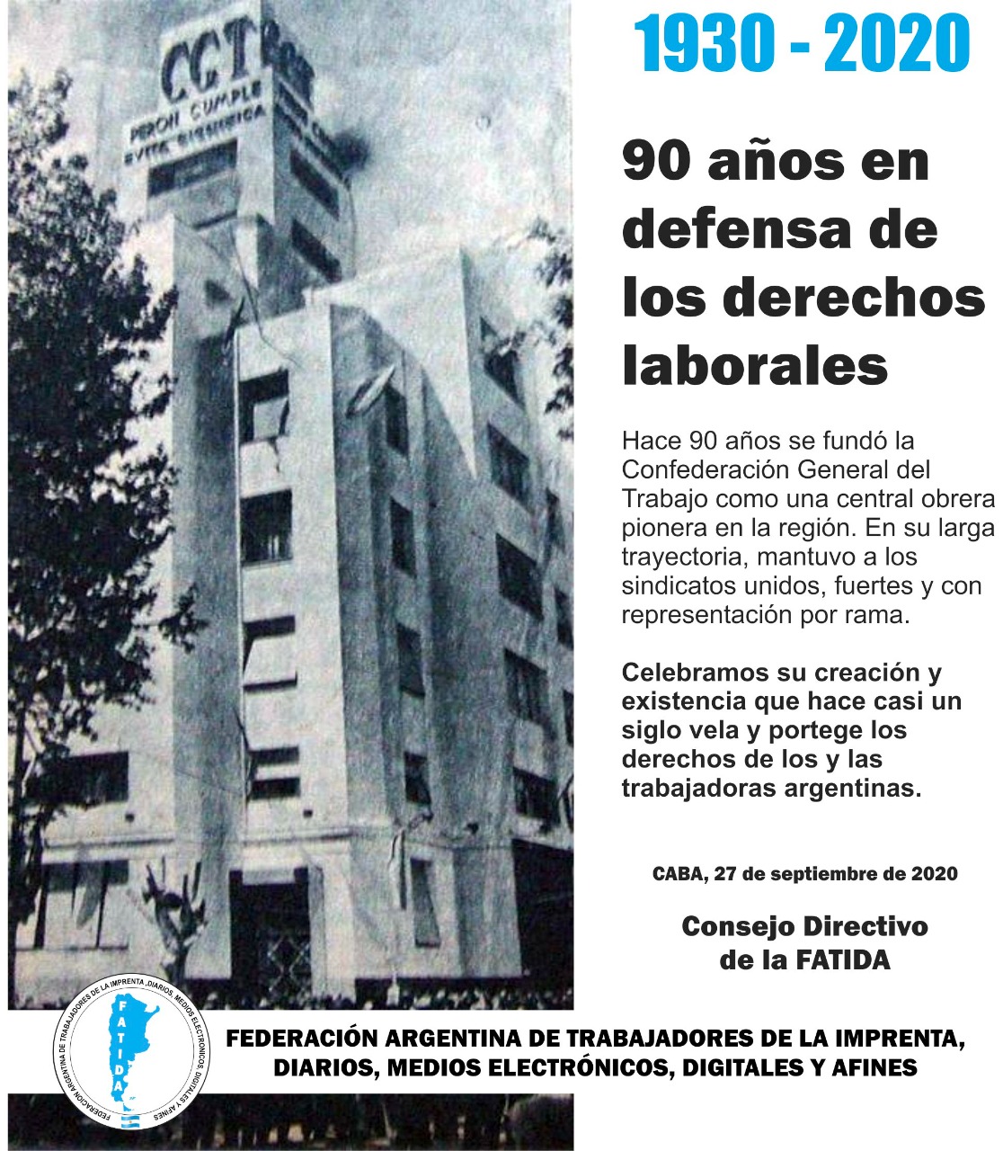 CGT: 90 años en defensa de los derechos laborales