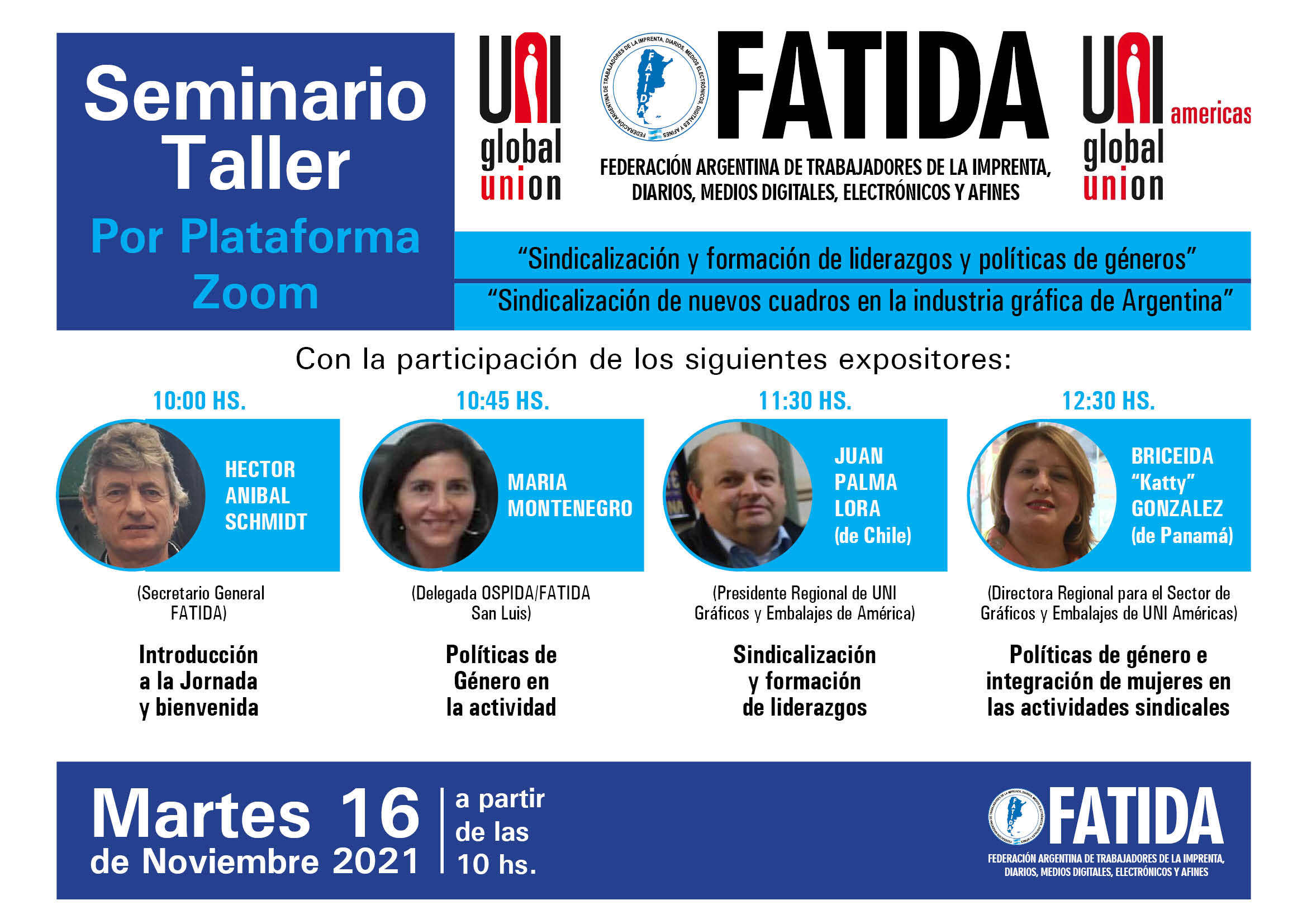 UNI y FATIDA realizarán un Seminario Taller por Zoom