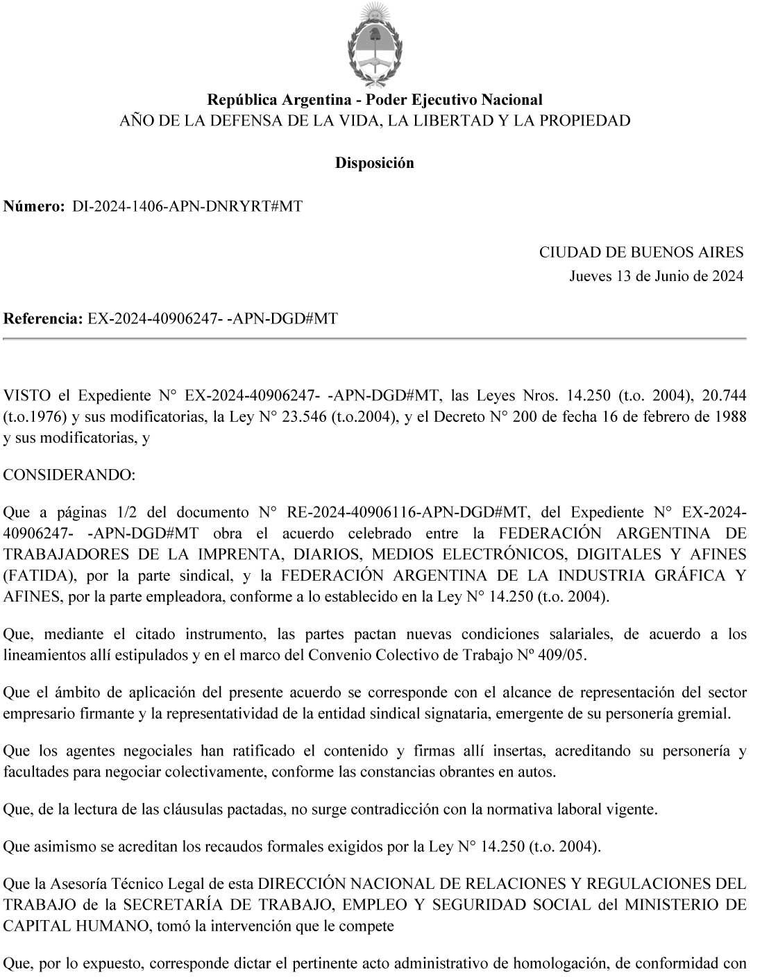 Homologación acuerdo Faiga-FATIDA Junio-2024
